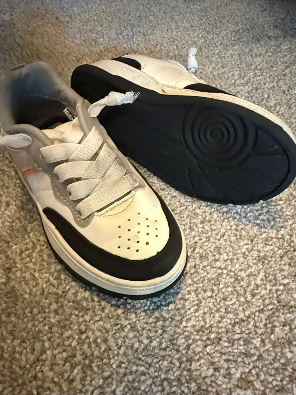 OshKosh B'gosh White, Gray, Black & Orange Kids Sneakers